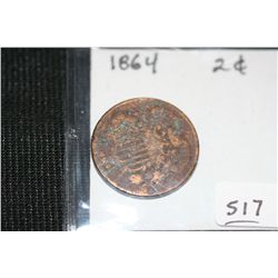 1864 Two Cent Piece