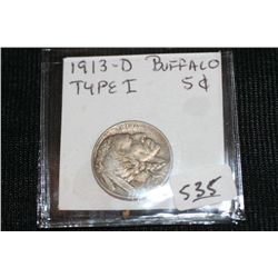 1913-D Buffalo Nickel, Type I