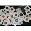 Image 1 : Lot of 38, Mixed US & Foreign Coins and Tokens various dates and conditions, Plus 14k Bezel Coin Hol