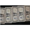 Image 1 : Lot of 5, Silver Certificate Federal Reserve Dollar