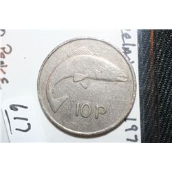 1971 Ireland 10 Pence Coin