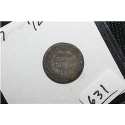 1857 Silver Seated Liberty Half Dime