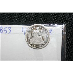 1853 Silver Seated Liberty Half Dime with Arrows