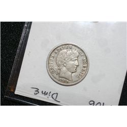 1906 Silver Barber Dime