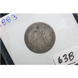 1883 Silver Seated Liberty Dime