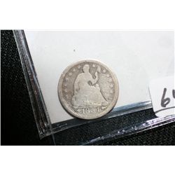 1854 Silver Seated Liberty Half Dime with Arrows