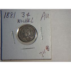 1881 3 CENT NICKLE