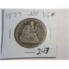 Image 1 : 1877 SEATED LIBERTY 1/2 DOLLAR