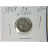 Image 1 : 1869 3 CENT NICKLE