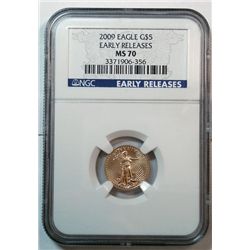 2009W 1/10th Gold Eagle  EARY RELEASE