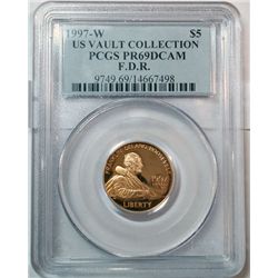 1997W  U S Vault Collection  FDR $5 GOLD