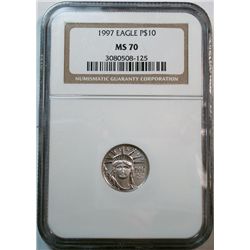 1997 Platinum $10 Eagle  1/10th oz.