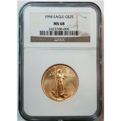 1994  $25  Gold Eagle  1/2 oz.