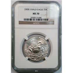 2008S Bald Eagle half $ PCGS price guide = $110