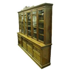 An Edwardian walnut bookcase