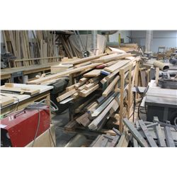 WOODEN STOCK RACK & CONTENTS