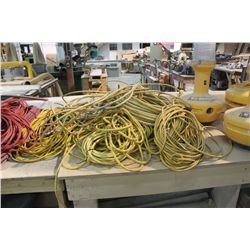 LOT OF YELLOW EXTENTION CORDS