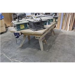 3 PORTABLE WORK TABLES & VISE