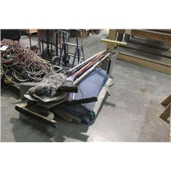 BROOMS, SHOVELS & PACKING BLANKETS