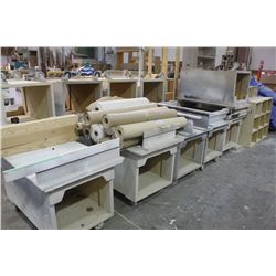 6 MOBILE SHOP CARTS & PAPER