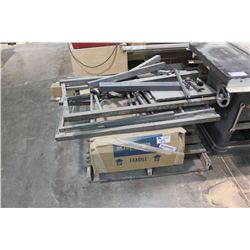 PALLET OF TABLE SAW EXTENTION ARMS
