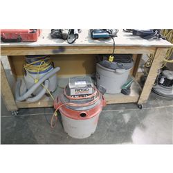 3 SHOP VACUUMS