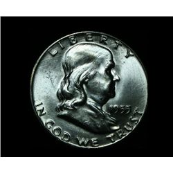 1955-p Franklin Half Dollar 50c Grades Gem Uncirculated ms65 FBL