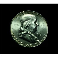 1961-p Franklin Half Dollar 50c Grades Choice Uncirculated ms64