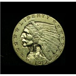 1912-p $2 1/2 Gold Indian Grades Select Uncirculated ms61
