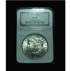 NGC 1901-o Morgan Dollar Graded Gem Uncirculated ms65  NGC