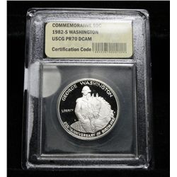 1982-s George Washington Silver Proof Commemorative 50c Graded PR70 DCAM