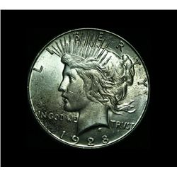 1928-s Peace Dollar $1 Grades ms62