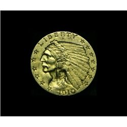 1910-p $2 1/2 Indian Gold Grades Select Uncirculated ms63
