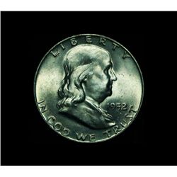1952-d Franklin Half Dollar 50c Grades Select Uncirculated ms64 FBL
