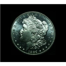 *** RARE   DMPL 1884-cc Morgan Dollar Grades Gem Uncirculated ms65 DMPL  Vam 2   RARE***