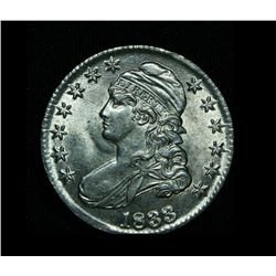1833 Capped Bust Half Dollar 50c Grades ms64  O-109