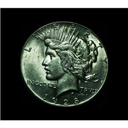 1928-p Peace Dollar $1 Grades Select Uncirculated ms63
