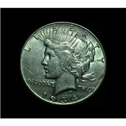 1934-s Peace Dollar $1 Grades Almost Uncirculated au55