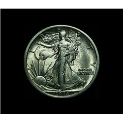 1916-p Walking Liberty Half Dollar 50c Grades choice Uncirculated ms64