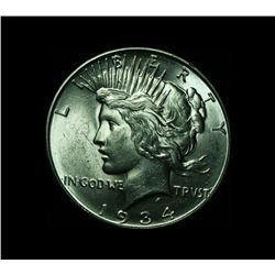 1934-d Peace Dollar $1 Grades Choice Uncirculated ms64