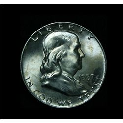 1957-d Franklin Half Dollar 50c Grades Choice Uncirculated ms64 FBL