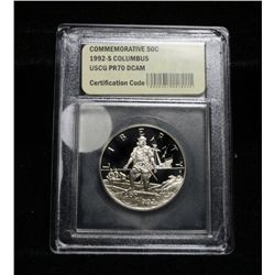 1992-s Columbus Quincentenary Commemorative Proof 50c Graded PR70 DCAM