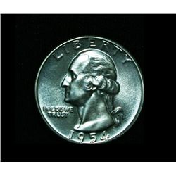 1954-p Washington Quarter 25c Grades Gem+ Uncirculated ms66