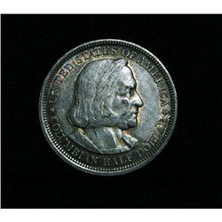 1893 Columbian Exposition Commemorative Half Dollar Grades au58