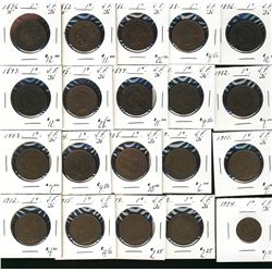 1876H 1¢, 1882H, 1886, 1888, 1896, 1897, 1898H, 1899, 1901, 1902, 1903, 1904, 1908, 1909, 1911, 1912