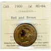 Image 1 : 1900 1¢ ICCS MS64RB.