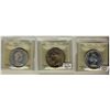 Image 1 : 1958 $1, 1949 & 1967 ICCS MS64.  Lot of 3 coins.