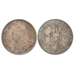 Nfld 1919c 50¢ PCGS MS64, attractively toned.  Very nice example.