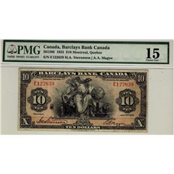 Barclays Bank 1935 $10 #E122639 CH-30-12-08 PMG F15