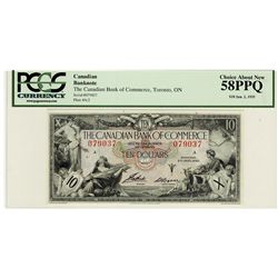 The Canadian Bank of Commerce 1935 $10 079037 CH-75-18-06 PCGS AU58PPQ